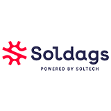Logo för solcellsföretaget Soldags i Sverige AB.