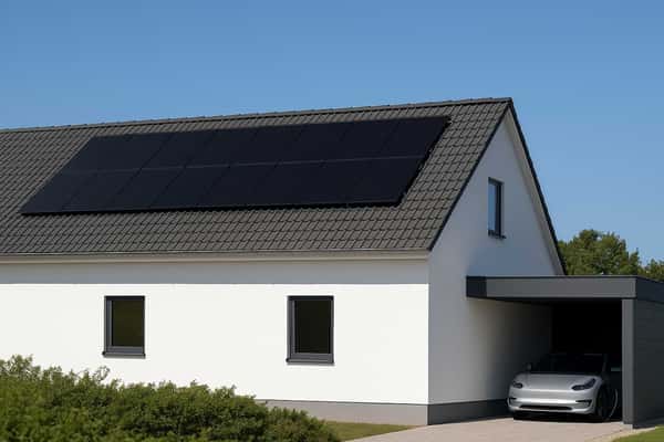 Solceller på eternittak
