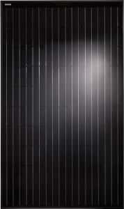 Solpanel utan ram med glas på både fram- och baksidan. Bilden visar exempel på en tunn dubbelsidig solpanel utan ram.